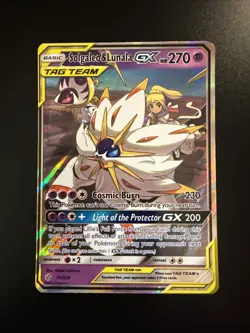 Solgaleo & Lunala GX 75/236 Cosmic Eclipse Holo Tag Team Pokemon - Image 1