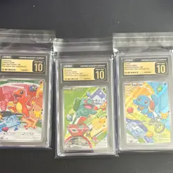 CGC Pristine 10 Pokemon Black Star Promos 037-039 Holo 3-Card Lot - Image 1
