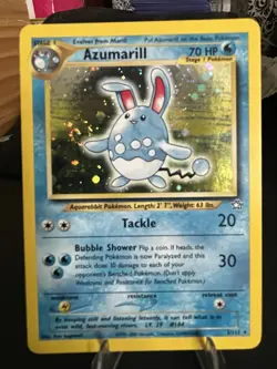 Pokemon Azumarill Neo Genesis Holo Rare Unlimited 2/111 2000 70 HP English - Image 1
