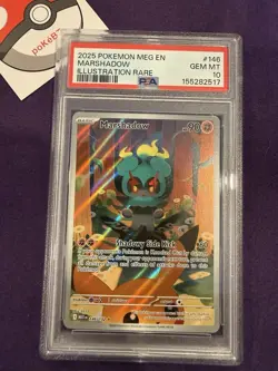 Pokemon Mega Evolution Marshadow Illustration Rare 146/132 PSA 10 - Image 1
