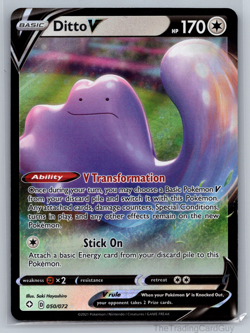 2021 POKEMON SHINING FATES #050 DITTO V ULTRA RARE - NM - Image 1
