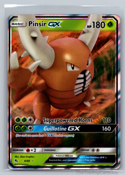 Pokemon Card Pinsir GX 6/68 Hidden Fates Half Art Ultra Rare Near Mint - Image 1