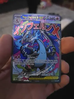 2025 Pokemon UPC Promo Black Star Mega Charizard X ex MEP #023 NM++++ - Image 2
