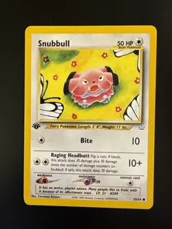 Snubbull 1st Edition Common Neo Revelation 55/64 Pokemon - Image 1