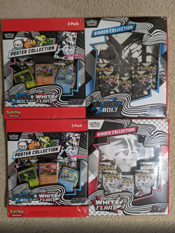 Pokemon 2: 1 Black Bolt 1 White Flare Poster Binder Collection Sams Club Bundle - Image 1