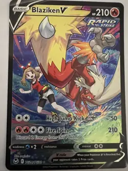 Pokemon Blaziken V TG14/TG30 Silver Tempest Trainer Gallery Holo Ultra Rare - Image 1