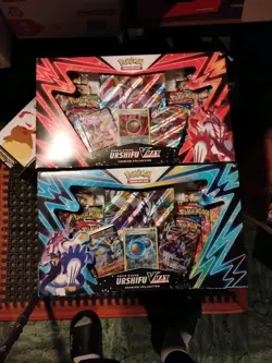 New Pokemon Rapid Strike & Single Strike Urshifu VMAX Premium Box Red and Blue - Image 1