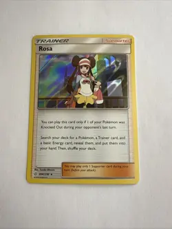 Rosa 204/236 Holo Rare Cosmic Eclipse Pokemon Holo Near Mint TCG SUN AND MOON - Image 1