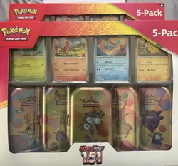 Pokemon Scarlet & Violet 151 5 tin promo Costco x2 - Image 1