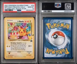 2021 POKEMON CELEBRATIONS CLASSIC COLLECTION #24 BIRTHDAY PIKACHU-HOLO PSA 10 - Image 3