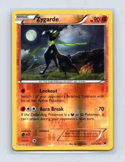 Zygarde 52/124 Uncommon Fates Collide Pokemon Reverse Holo Lightly Played - Image 1