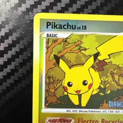 Pokemon TCG *STAMPED* Pikachu 94/123 Diamond and Pearl Burger King Promo LP - Image 2