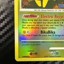 Pokemon TCG *STAMPED* Pikachu 94/123 Diamond and Pearl Burger King Promo LP - Image 4