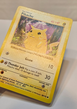 Pikachu 58/102 Common Shadowless Base Set Pokemon 1784 - Image 3
