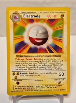 Electrode 21/102 Rare Shadowless Base Set Pokemon 1790 - Image 1