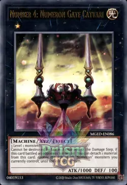 Number 4: Numeron Gate Catvari rare MGED-EN086 Yugioh - Image 1