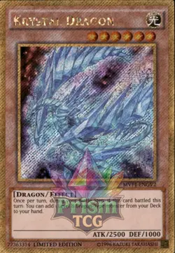 Krystal Dragon gold secret rare MVP1-ENGV2 Yugioh - Image 1