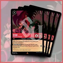 Disney Lorcana TCG: SCAR - SHAMELESS FIREBRAND x4 | Rare *IN STOCK* - Image 1