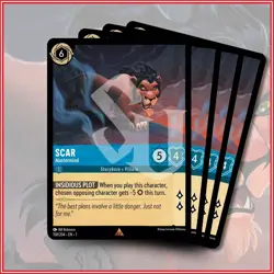 Disney Lorcana TCG: SCAR - MASTERMIND x4 | Rare *IN STOCK* - Image 1