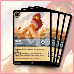 Disney Lorcana TCG: SIMBA - RETURNED KING x4 | Rare *IN STOCK* - Image 1