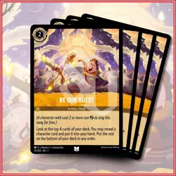 Disney Lorcana TCG: BE OUR GUEST x4 | The First Chapter Uncommon *IN STOCK* - Image 1