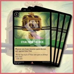 Disney Lorcana TCG: STEAL FROM THE RICH x4 | Rare *IN STOCK* - Image 1