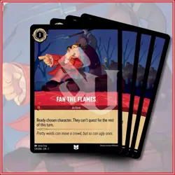 Disney Lorcana TCG: FAN THE FLAMES x4 | Uncommon First Chapter *IN STOCK* - Image 1