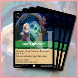 Disney Lorcana TCG: MOTHER KNOWS BEST x4 | The First Chapter Uncommon *IN STOCK* - Image 1