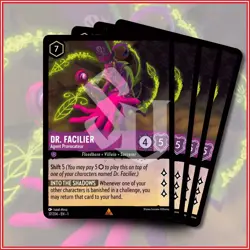 Disney Lorcana TCG: DR. FACILIER - AGENT PROVOCATEUR x4 | Rare *IN STOCK* - Image 1