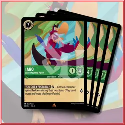 Disney Lorcana TCG: IAGO - LOUD-MOUTHED PARROT x4 | Rare *IN STOCK* - Image 1