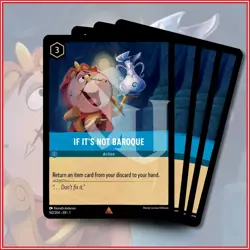 Disney Lorcana TCG: IF IT'S NOT BAROQUE x4 | The First Chapter Rare *IN STOCK* - Image 1