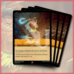 Disney Lorcana TCG: JUST IN TIME x4 | The First Chapter Rare *IN STOCK* - Image 1