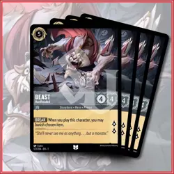 Disney Lorcana TCG: BEAST - HARDHEADED x4 | Uncommon *IN STOCK* - Image 1