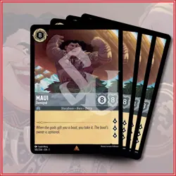 Disney Lorcana TCG: MAUI - DEMIGOD x4 | Rare *IN STOCK* - Image 1