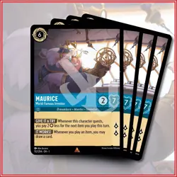 Disney Lorcana TCG: MAURICE - WORLD-FAMOUS INVENTOR x4 | Rare *IN STOCK* - Image 1