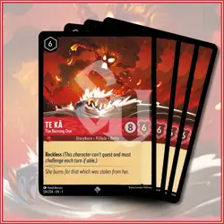 Disney Lorcana TCG: TE KA - THE BURNING ONE x4 The First Chapter Super Rare - Image 1