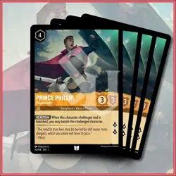 Disney Lorcana TCG: PRINCE PHILLIP - DRAGONSLAYER x4 | Uncommon *IN STOCK* - Image 1