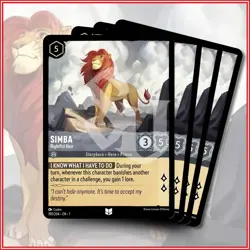 Disney Lorcana TCG: SIMBA - RIGHTFUL HEIR x4 | Uncommon *IN STOCK* - Image 1