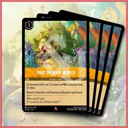 Disney Lorcana TCG: PART OF YOUR WORLD x4 | Rare *IN STOCK* - Image 1