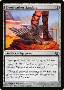 X 1 Fleetfeather Sandals NM Theros 216 MTG Magic The Gathering - Image 1