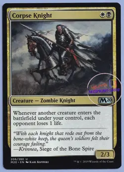 Corpse Knight English Mtg MISPRINT. Wrong Toughness; 3 instead 2 - Image 1