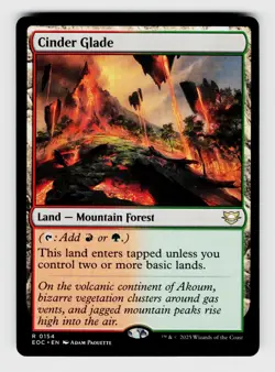 MTG, Commander: Edge of Eternities, Cinder Glade, regular, No.154, R Land - Moun - Image 1