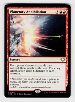 MTG, Commander: Edge of Eternities, Planetary Annihilation, regular, No.12, R So - Image 1