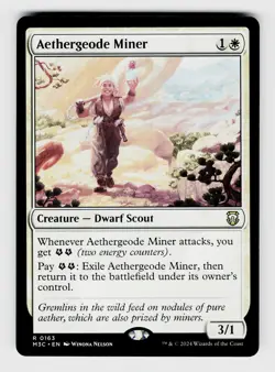 MTG, Commander: Modern Horizons 3, Aethergeode Miner, regular, No.163, R Creatur - Image 1