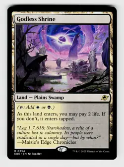 MTG, Edge of Eternities, Godless Shrine, regular, No.254, R Land - Plains Swamp - Image 1