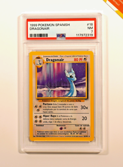 Pokemon PSA 7 Dragonair #18 Unlimited Base Set 1999 Spanish - Image 1