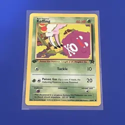 Pokemon Koffing 58/82 WotC Team Rocket 1st Edition Common LP - Image 1