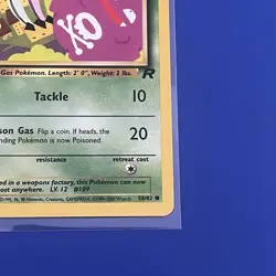 Pokemon Koffing 58/82 WotC Team Rocket 1st Edition Common LP - Image 4