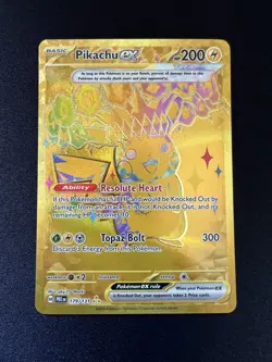 Pikachu EX 179/131 Hyper Rare Prismatic Evolutions Gold Pokemon TCG Card - Image 1