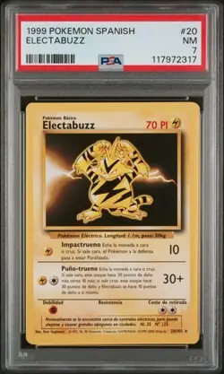 Pokemon PSA 7 Electabuzz #20 Unlimited Base Set 1999 Spanish - Image 2